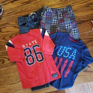 Mix Match Shorts Tops Gap Kids 10 Levis Jeans USA Shirt 8/10 JULY 4th